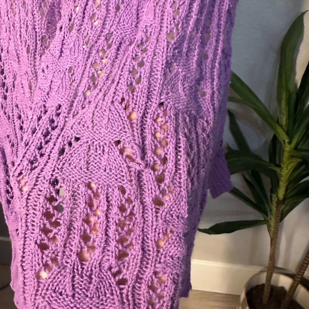Indigo Woman Lavender Knit Cardigan - Picture 7 of 9